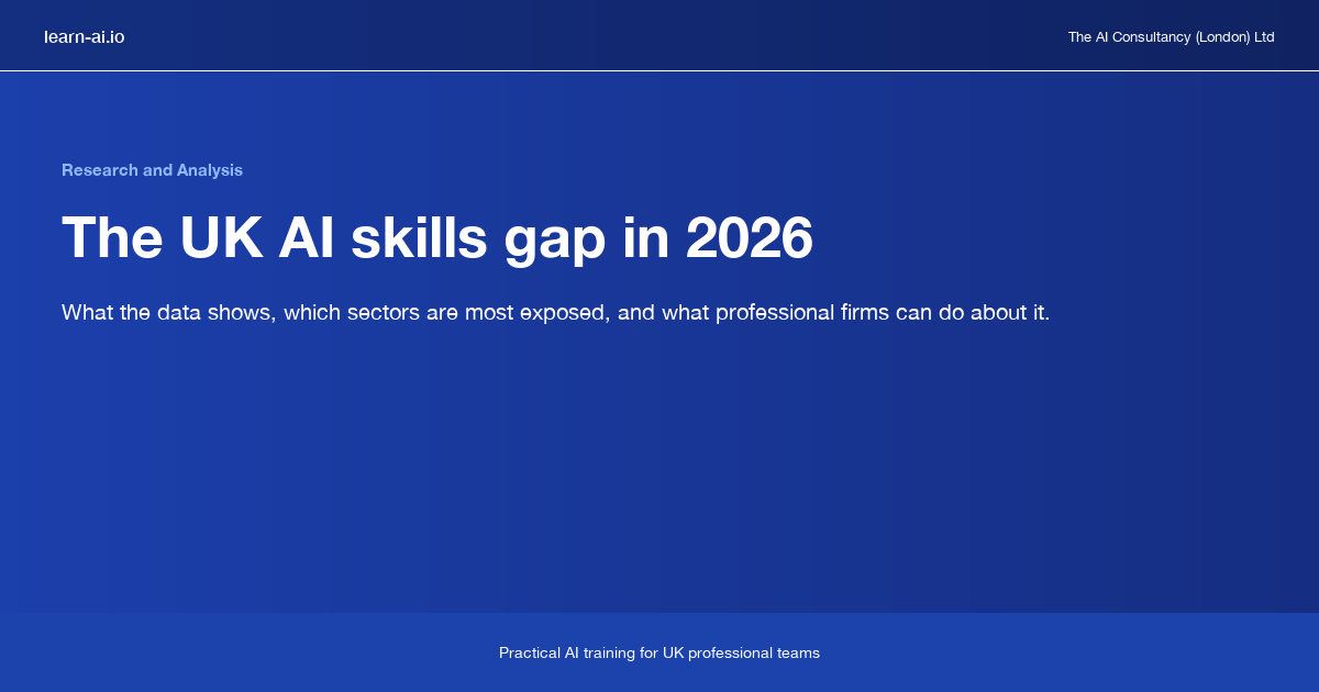 The UK AI Skills Gap in 2026 | Learn AI